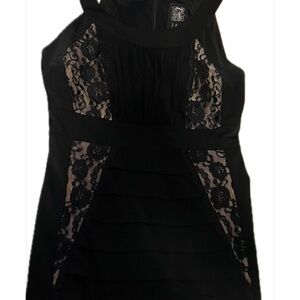 Jax Black Backless Sheath Dress with Halter Neckline for Cocktail